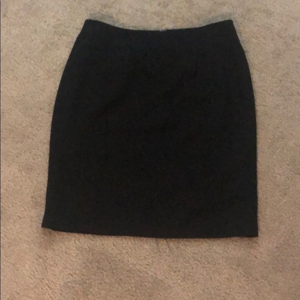 Black zip up pencil skirt